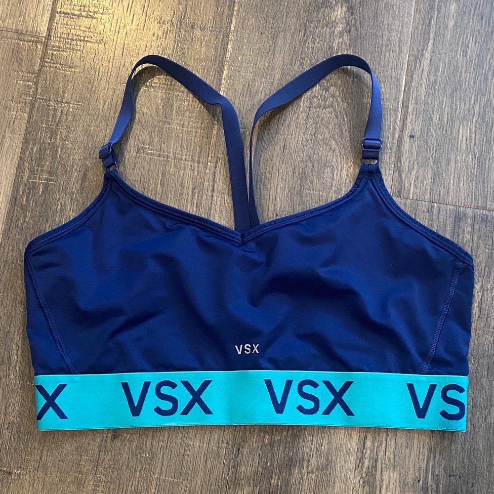 VSX Navy and Teal Sports Bra